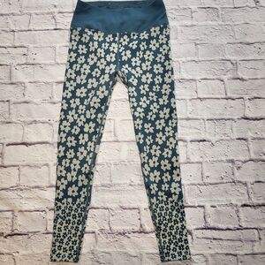 Spiritual Gangster Floral Grip Leggings Blue Womens Size Medium